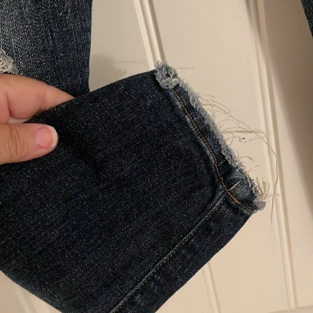 Judy Blue Womens Distressed Skinny Jeans Size XL 11/30 Dark Wash Cotton & Spande